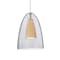 Besa Lighting Dano Cord Pendant, Clear/Natural, Satin Nickel Finish, 1x9W LED 1JT-DANOCLNA-LED-SN - alternate 1